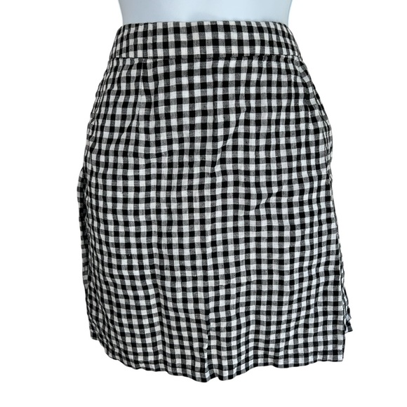 Forever 21 Women’s Checkered Plaid Mini Skirt Gingham Punk Gothic Y2K Black S - Picture 2 of 9